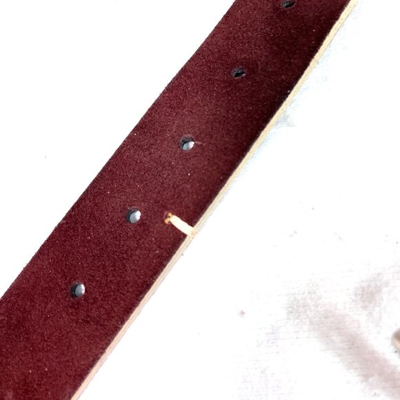 Cotton & Silk made in Italy Brown Suede Belt - Picture 6 of 7